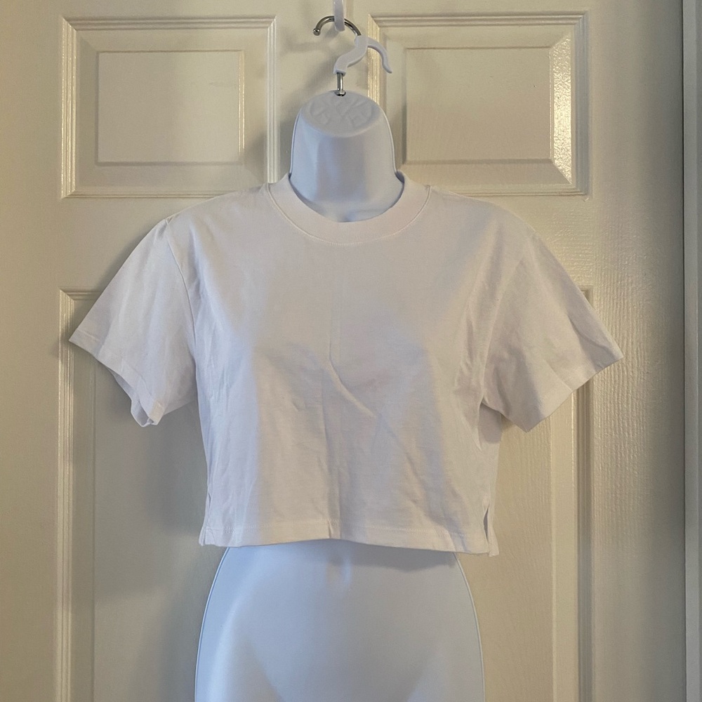 Hanes x Karla white cropped tee size XS